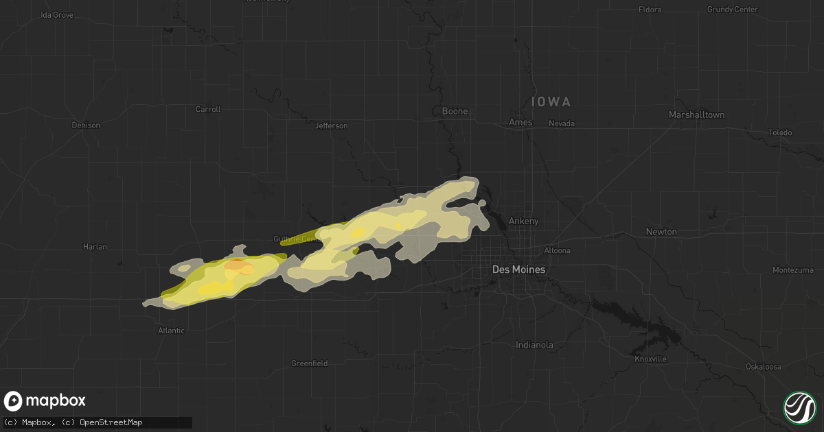 Hail map in Minburn, IA on March 30, 2026