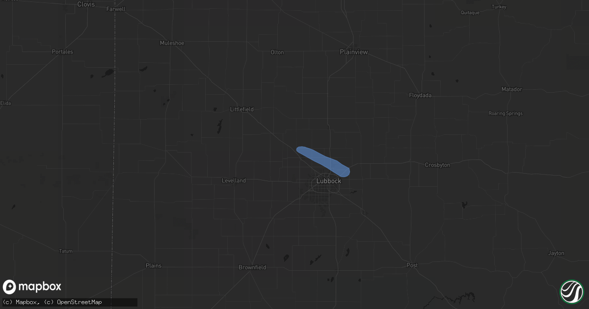 Hail map in Shallowater, TX on March 30, 2026