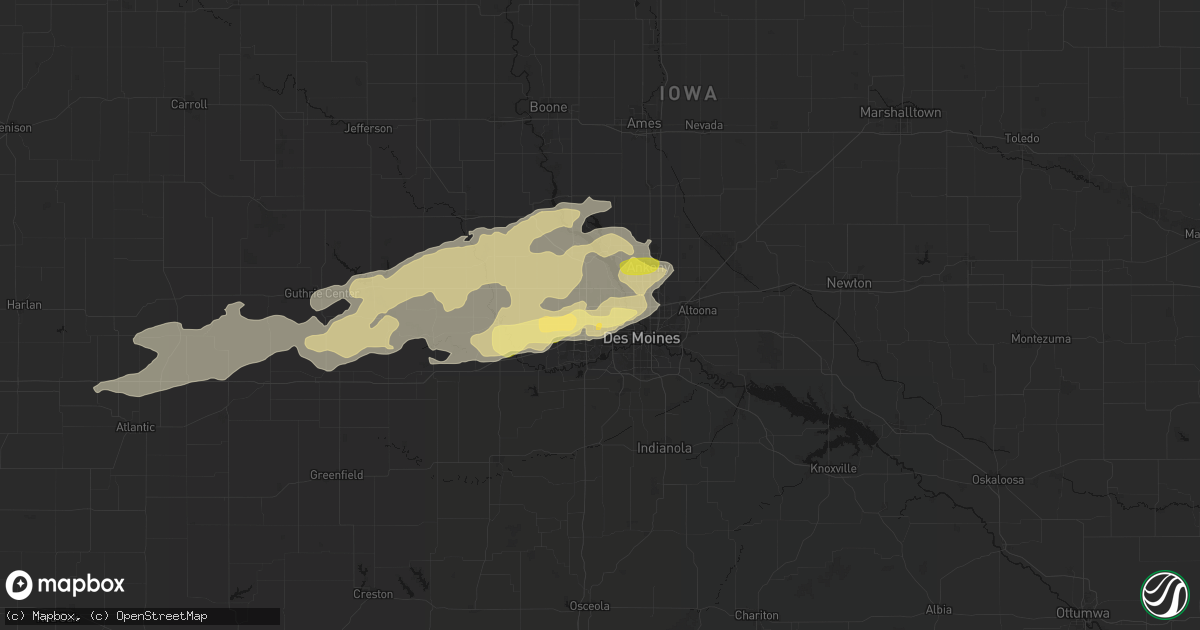 Hail map in Urbandale, IA on March 30, 2026