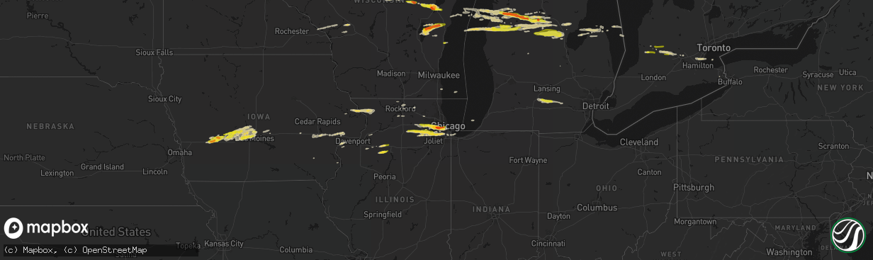 Hail map on March 30, 2026