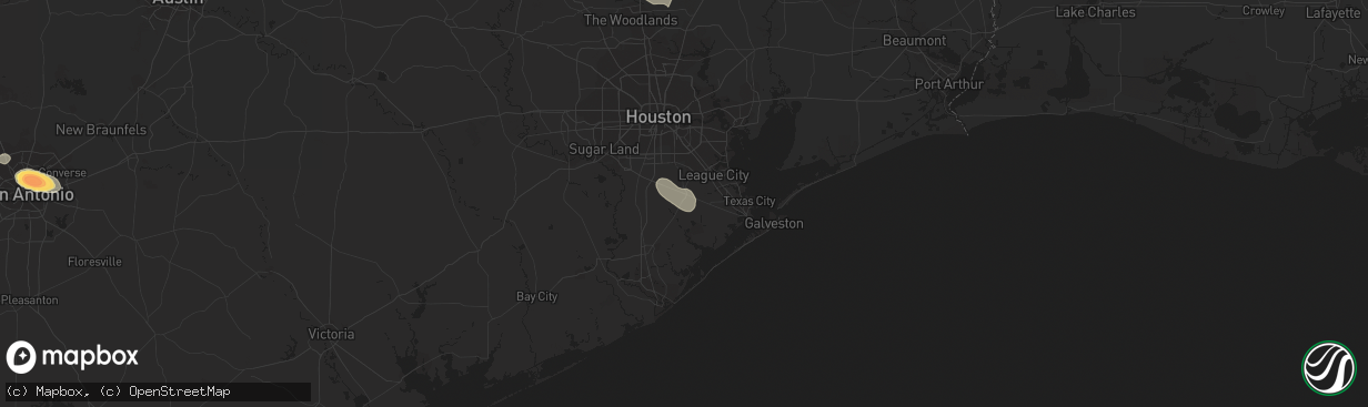 Hail map in Alvin, TX on March 31, 2013