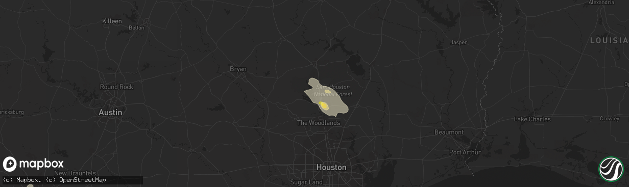 Hail map in Willis, TX on March 31, 2013