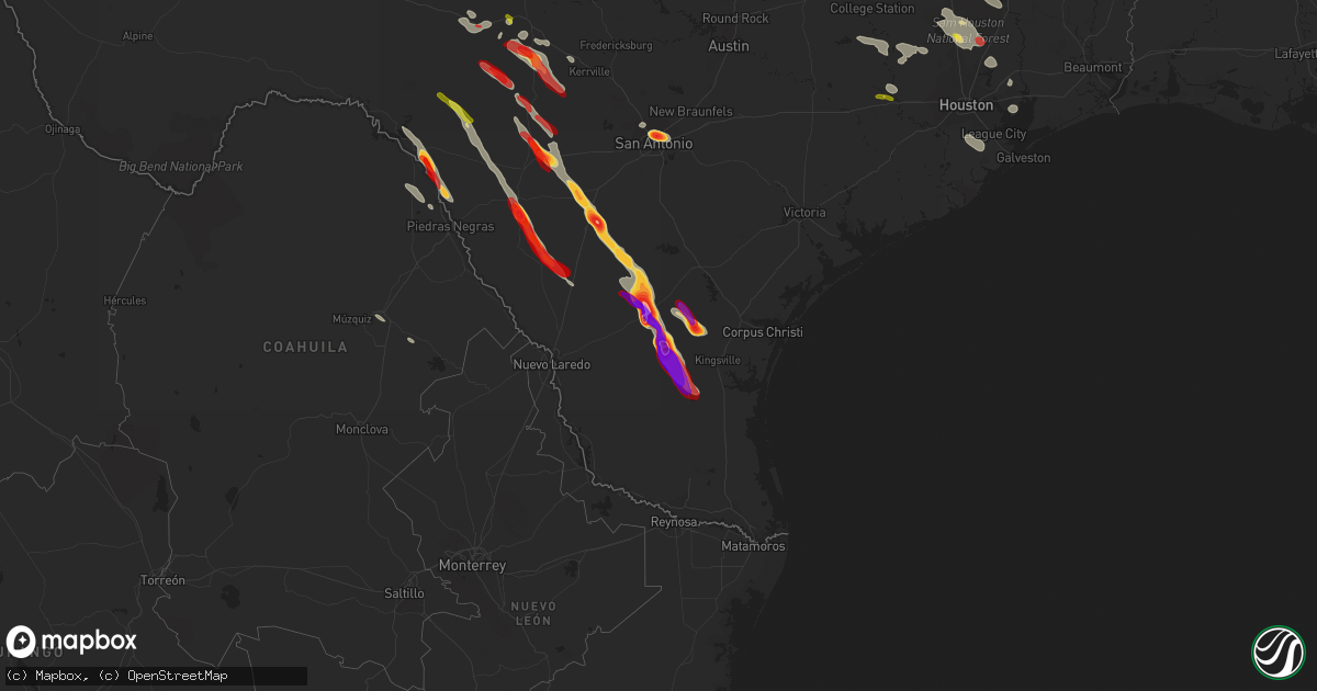 Hail map on March 31, 2013