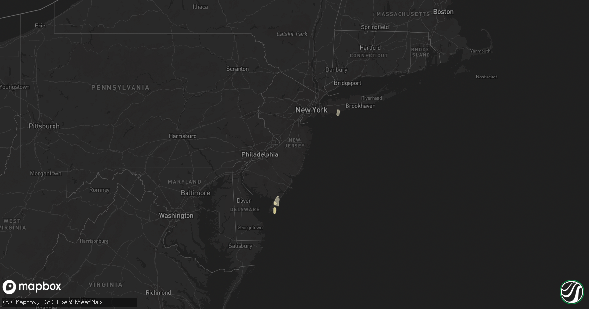 Hail map in New Jersey on March 31, 2014