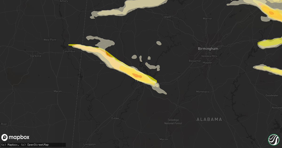 Hail map in Northport, AL on March 31, 2015