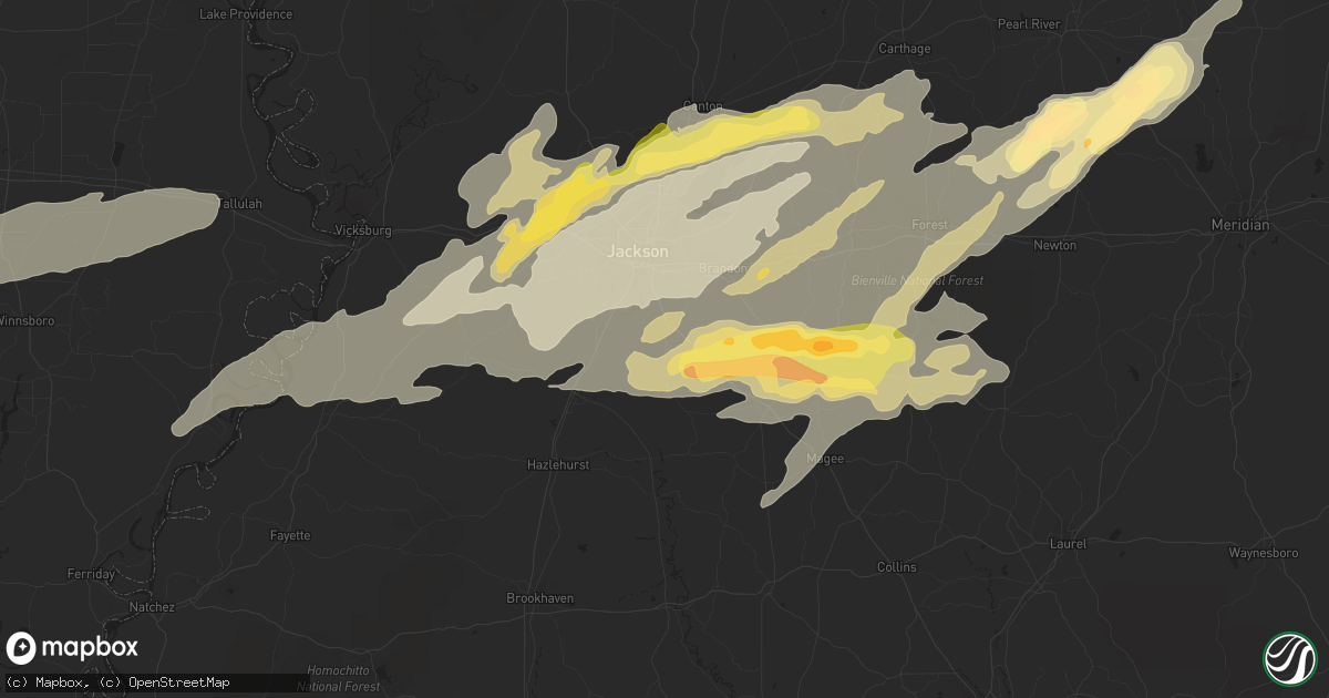 Hail map in Florence, MS on March 31, 2016