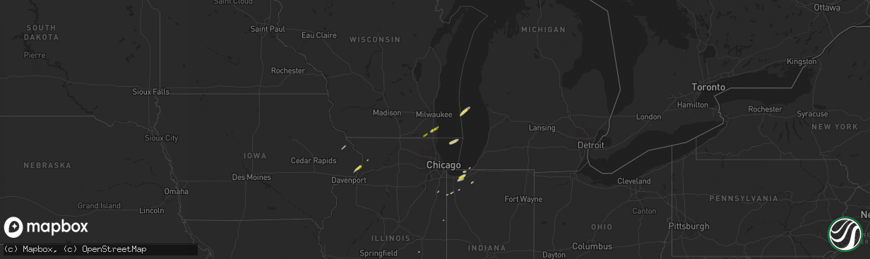 Hail map on March 31, 2016