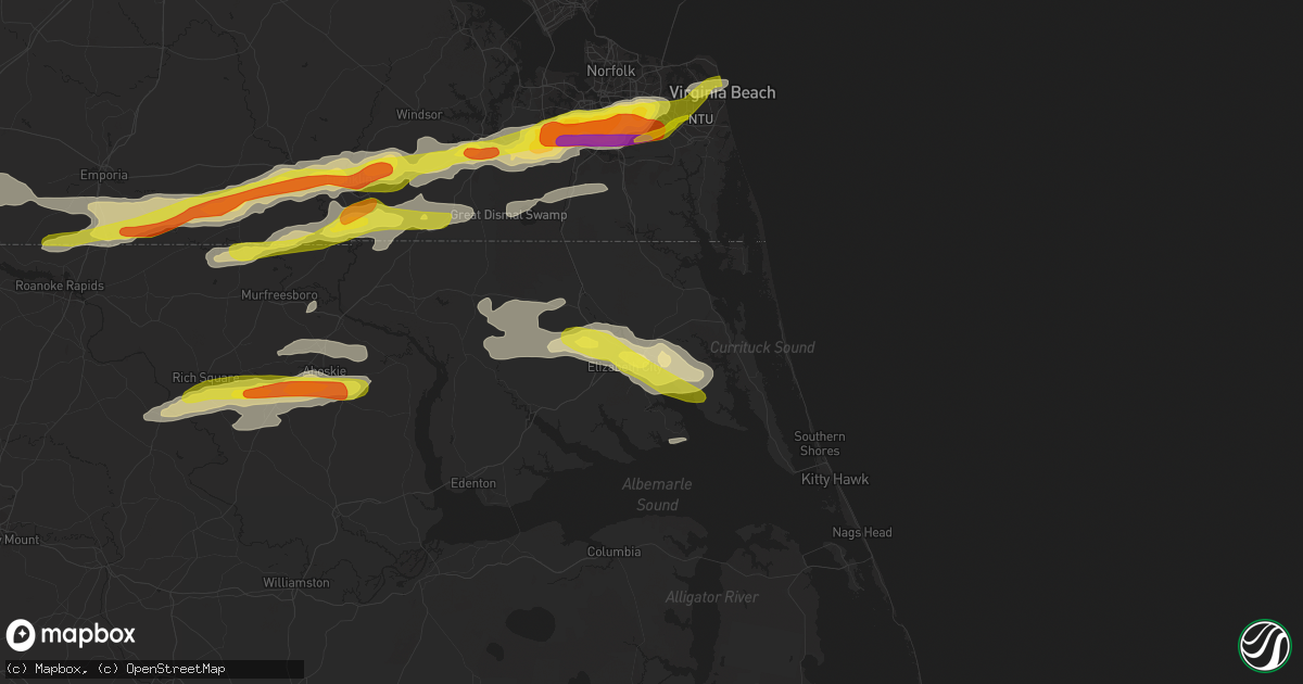 Hail map in Camden, NC on March 31, 2017