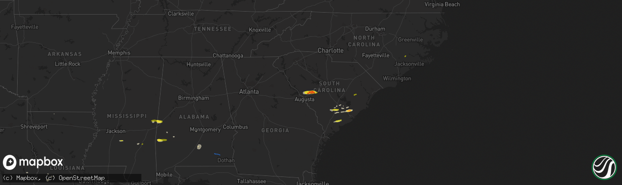 Hail map on March 31, 2021