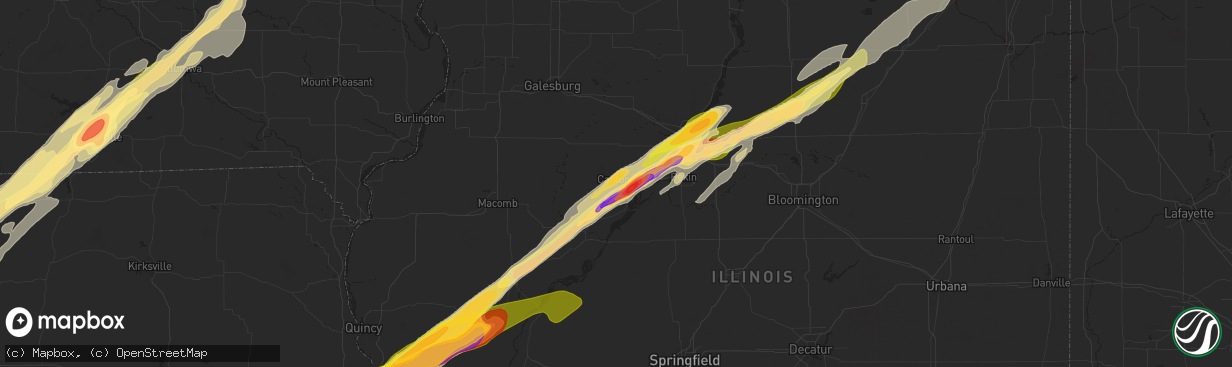 Hail map in Canton, IL on March 31, 2023