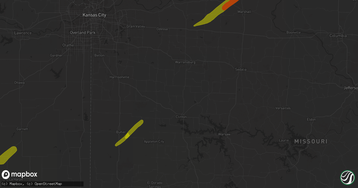 Hail map in Dalton, MO on March 31, 2023