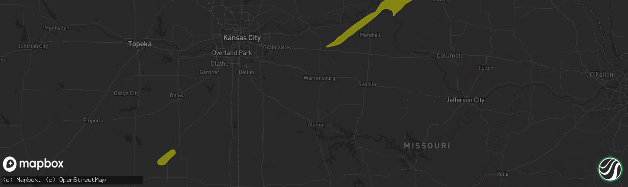 Hail map in Grant City, MO on March 31, 2023
