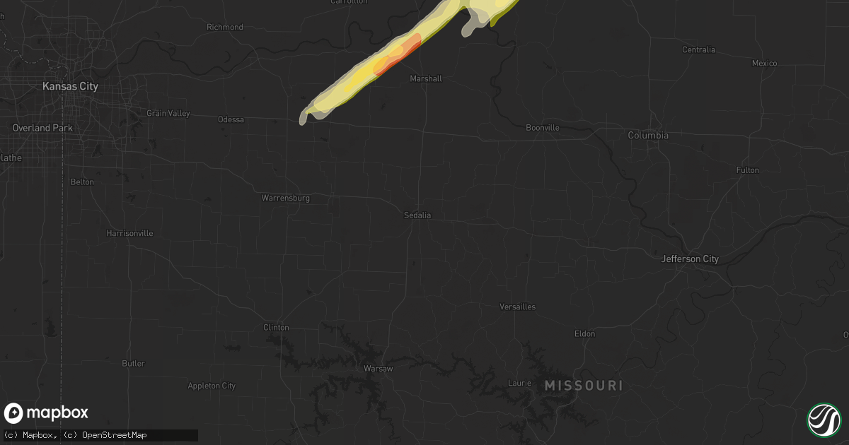 Hail map in Keytesville, MO on March 31, 2023