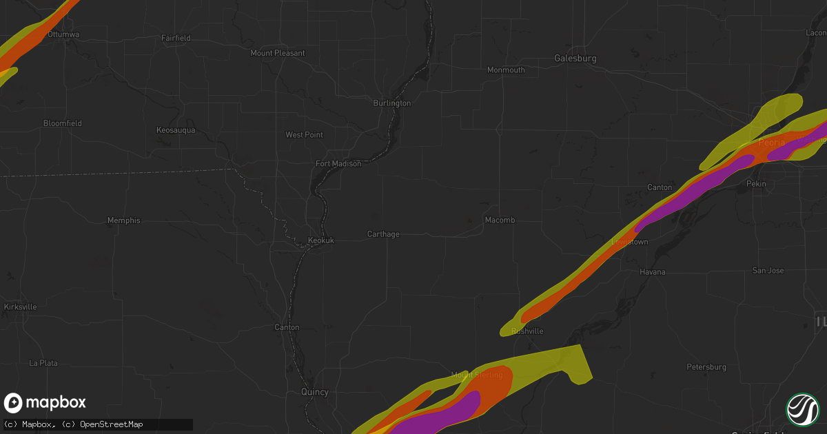Hail map in Matteson, IL on March 31, 2023