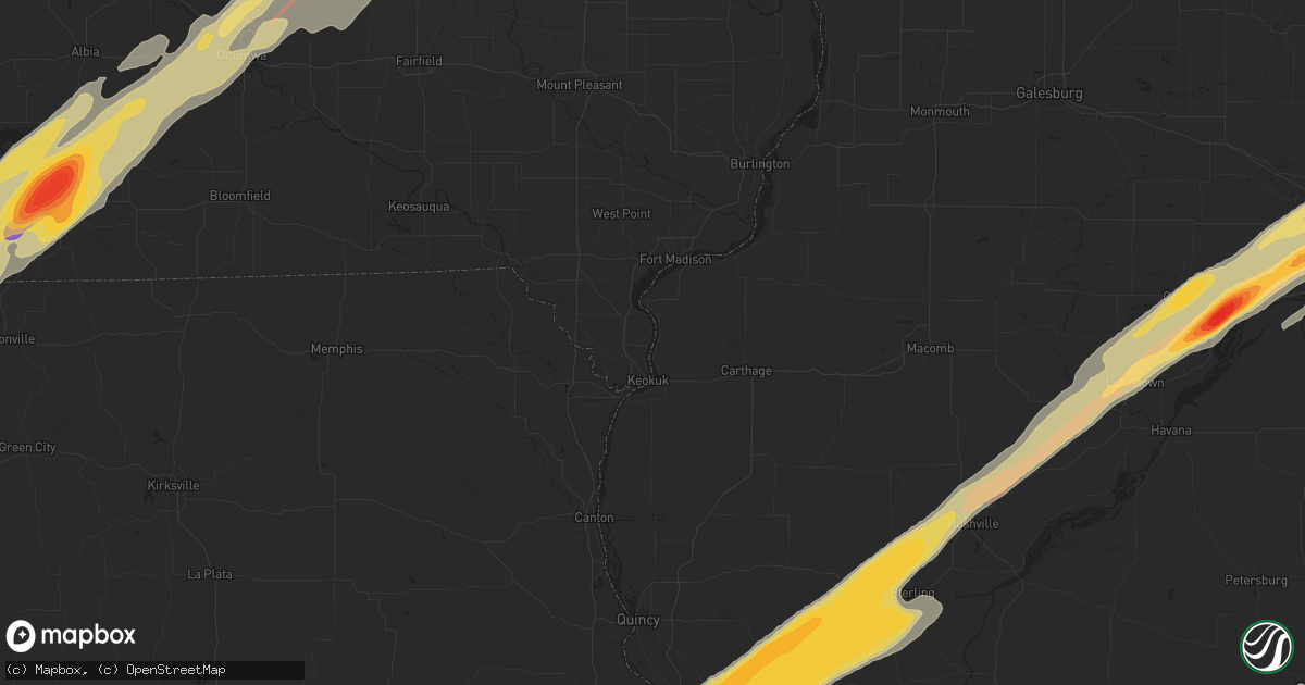 Hail map in Mexico, MO on March 31, 2023
