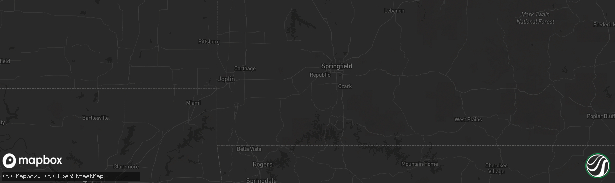 Hail map in Osceola, IA on March 31, 2023
