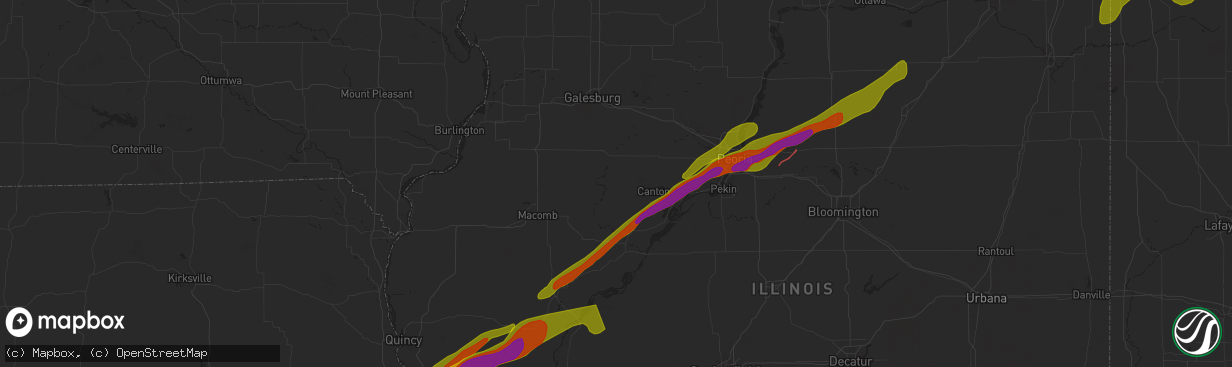 Hail map in Salisbury, MO on March 31, 2023
