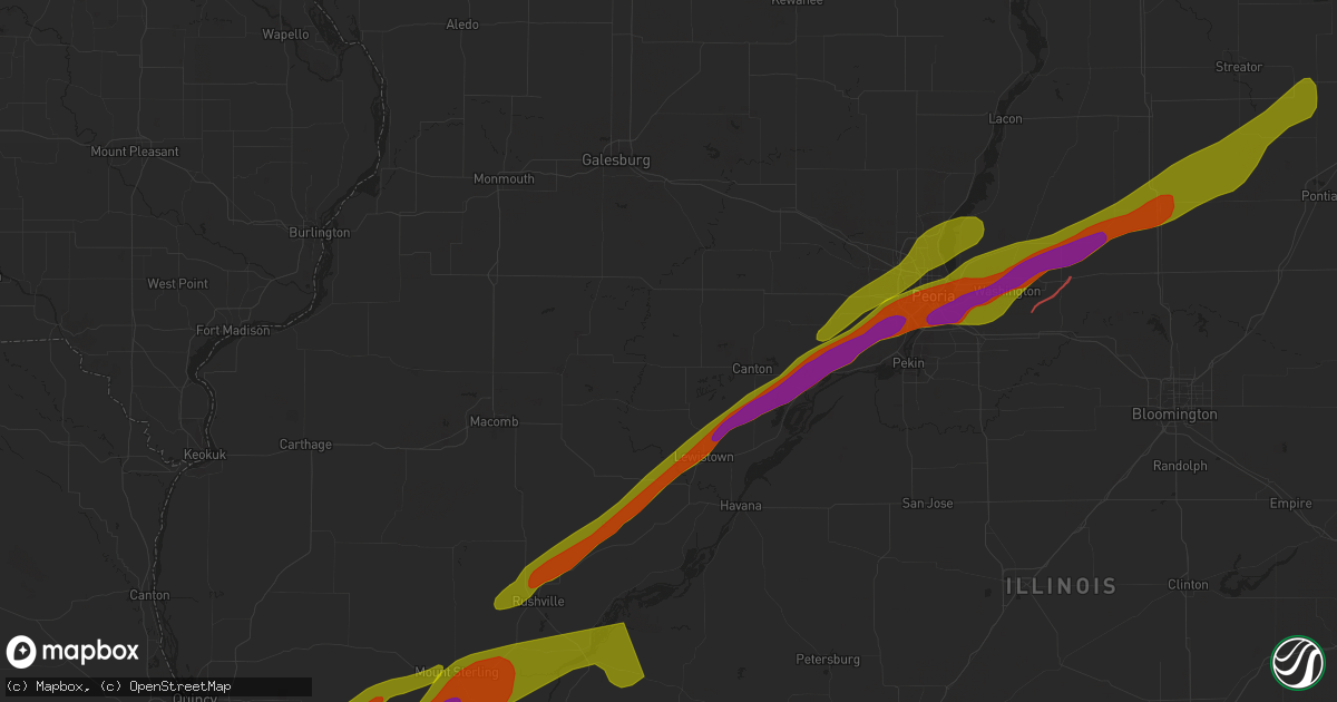 Hail map in Salisbury, MO on March 31, 2023
