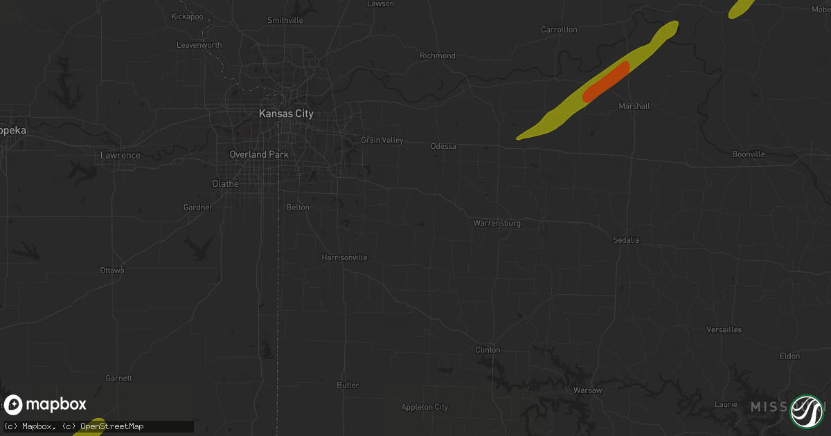 Hail map in Slater, MO on March 31, 2023