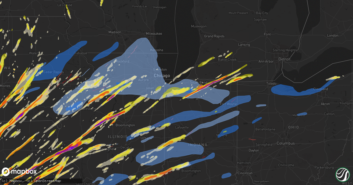 Hail map on March 31, 2023