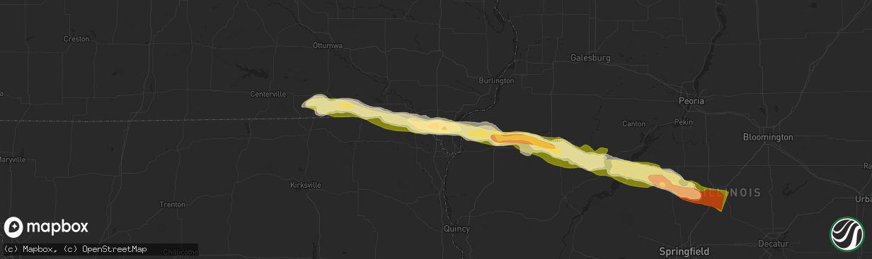 Hail map in Argyle, IA on March 31, 2024