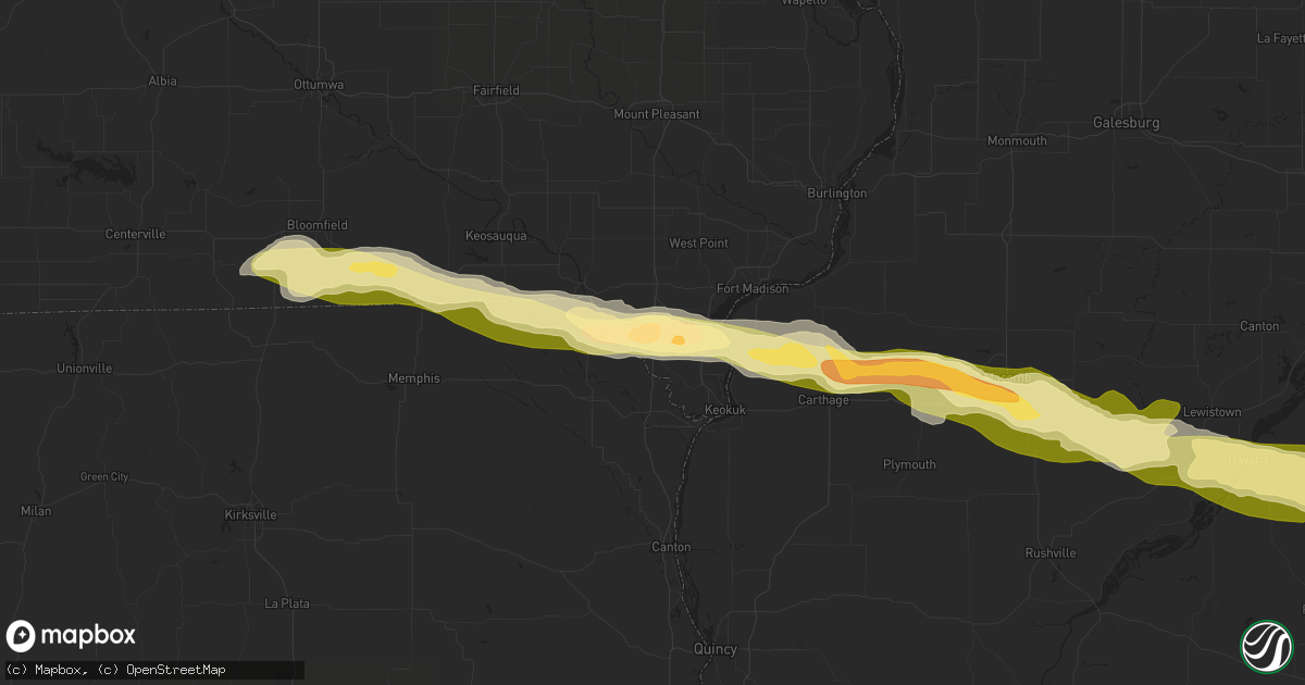 Hail map in Argyle, IA on March 31, 2024