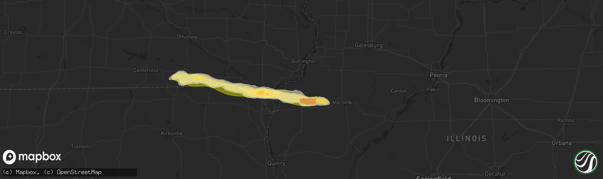 Hail map in Dallas City, IL on March 31, 2024