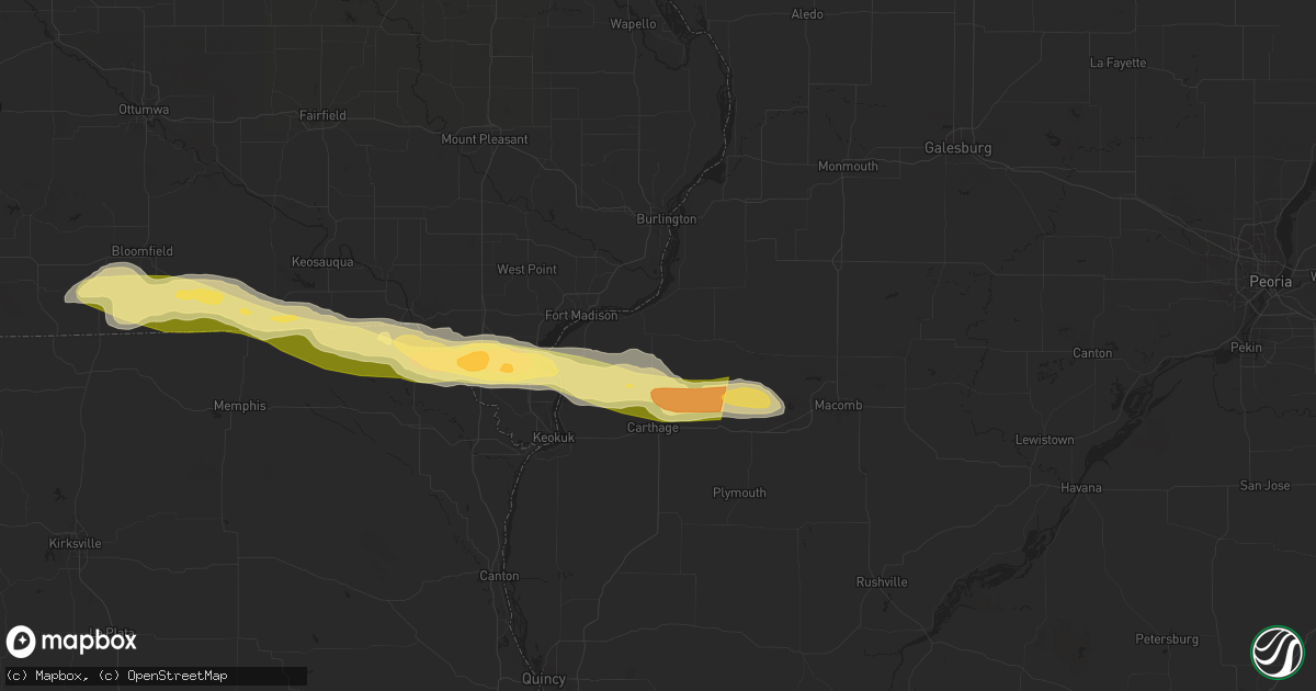 Hail map in Dallas City, IL on March 31, 2024