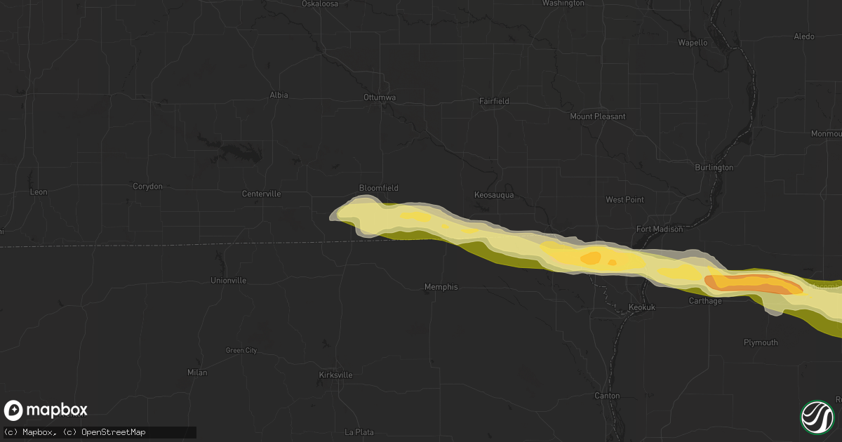 Hail map in Pulaski, IA on March 31, 2024