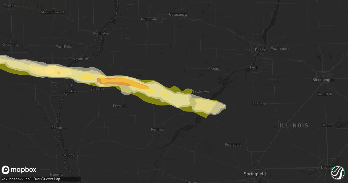 Hail map in Table Grove, IL on March 31, 2024