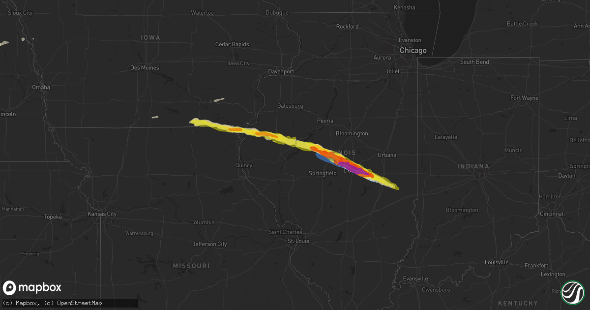 Hail map on March 31, 2024