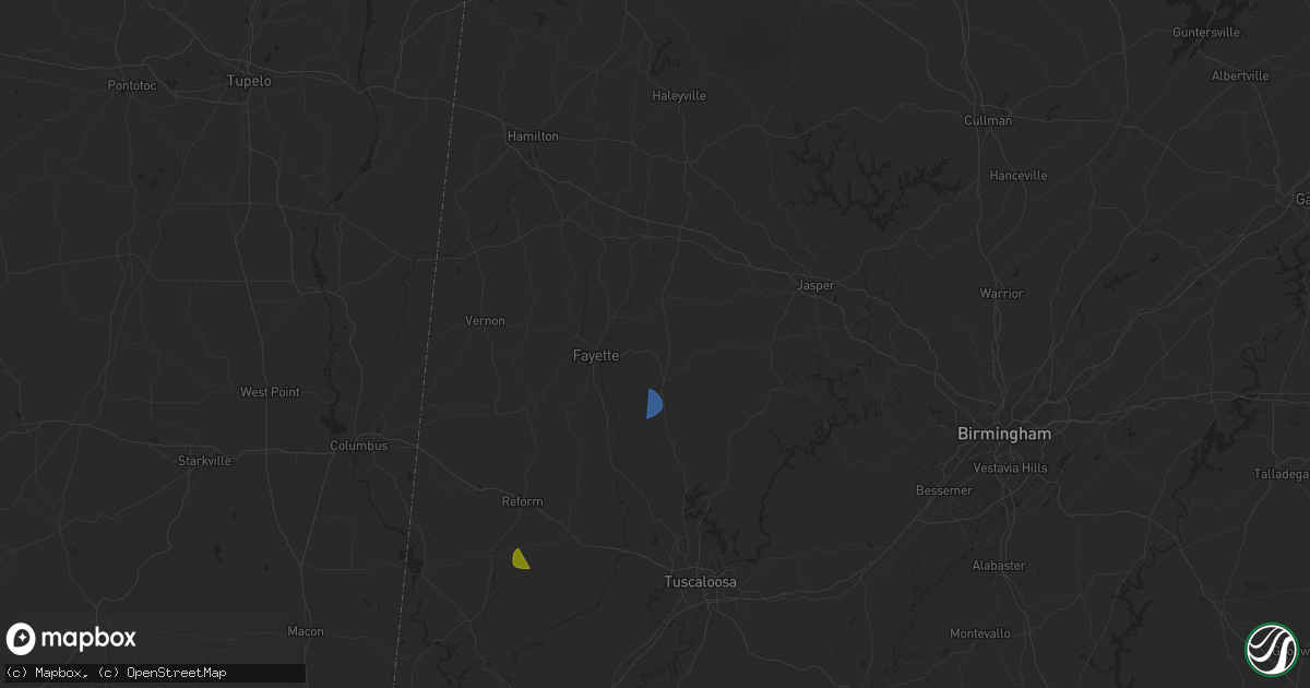 Hail map in Bankston, AL on March 31, 2025
