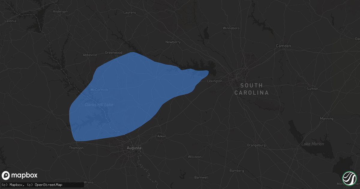 Hail map in Batesburg, SC on March 31, 2025