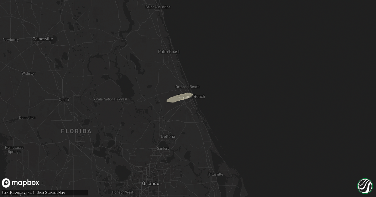 Hail map in Daytona Beach, FL on March 31, 2025