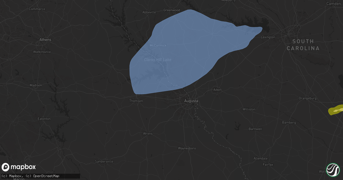 Hail map in Evans, GA on March 31, 2025