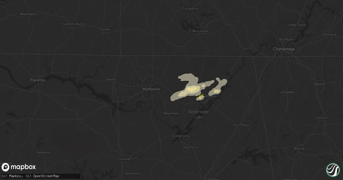 Hail map in Gurley, AL on March 31, 2025