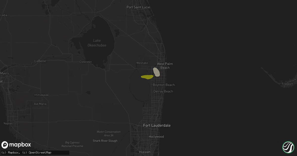 Hail map in Lake Worth, FL on March 31, 2025