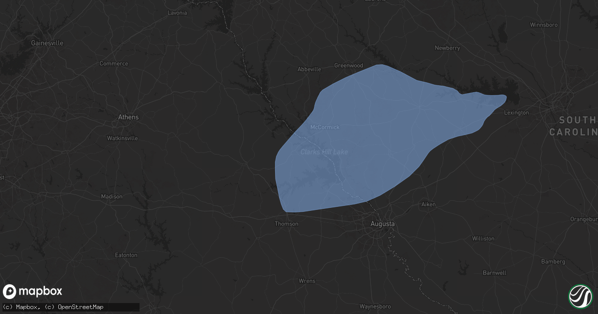 Hail map in Lincolnton, GA on March 31, 2025