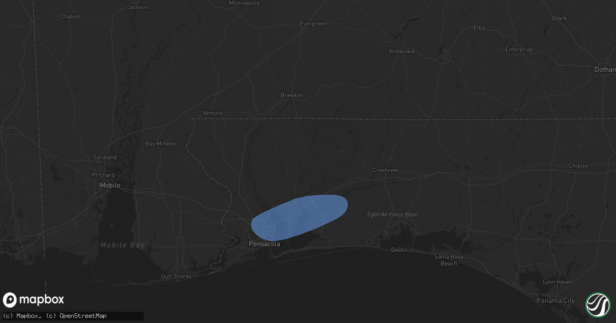 Hail map in Milton, FL on March 31, 2025
