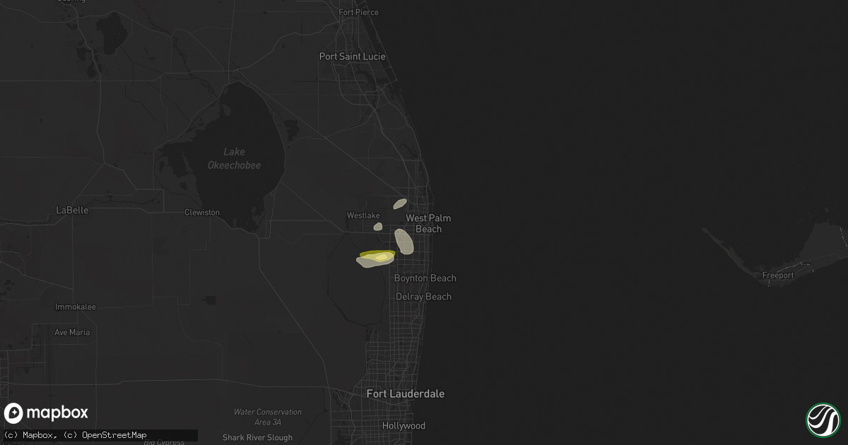 Hail map in West Palm Beach, FL on March 31, 2025
