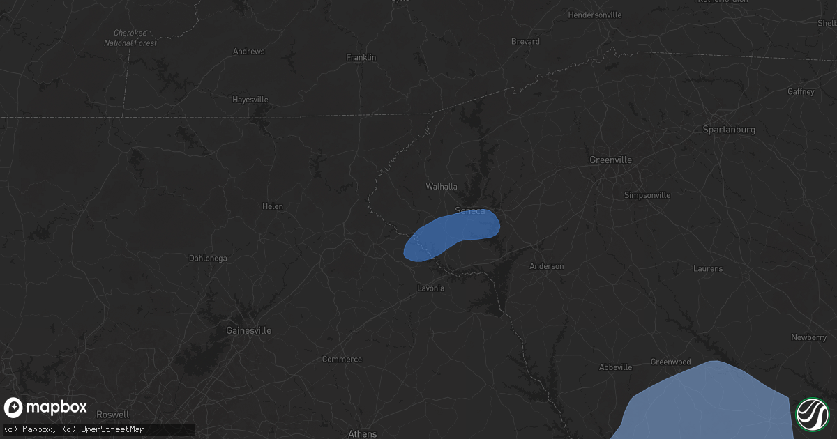 Hail map in Westminster, SC on March 31, 2025