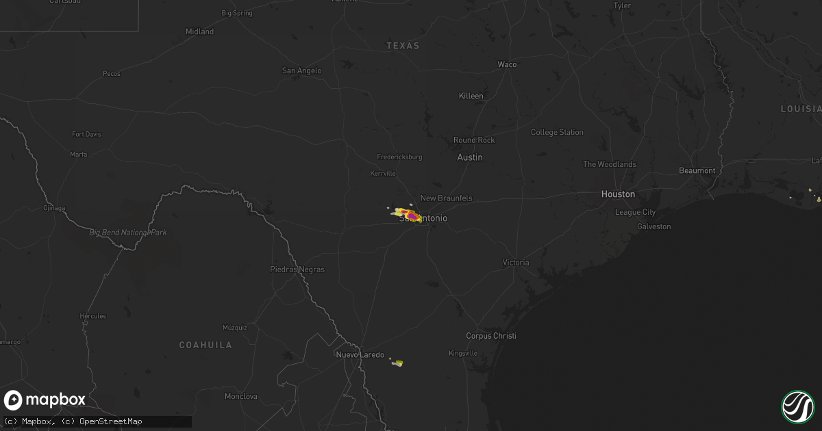 Hail map on March 31, 2025