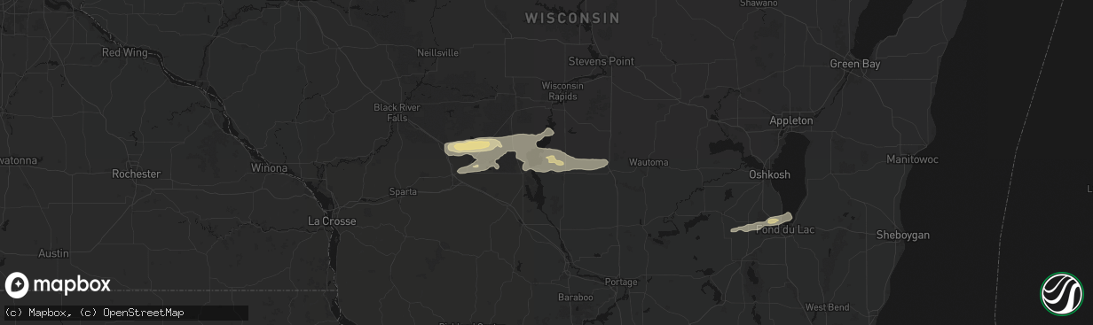 Hail map in Arkdale, WI on March 31, 2026