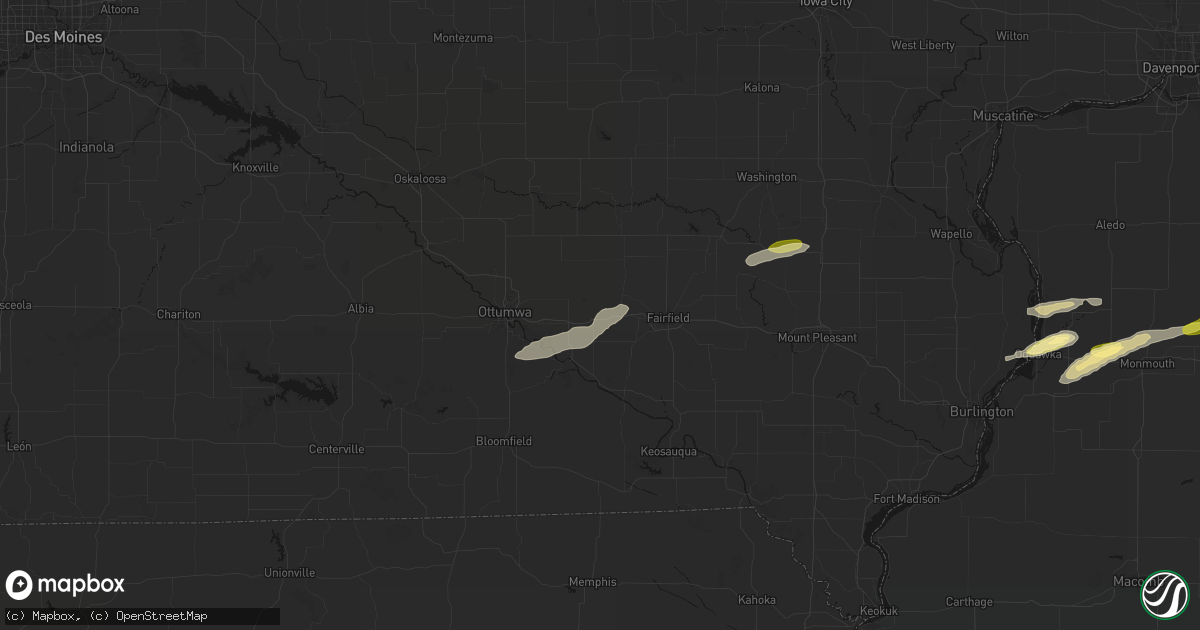 Hail map in Batavia, IA on March 31, 2026