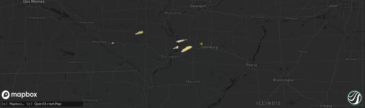 Hail map in Biggsville, IL on March 31, 2026