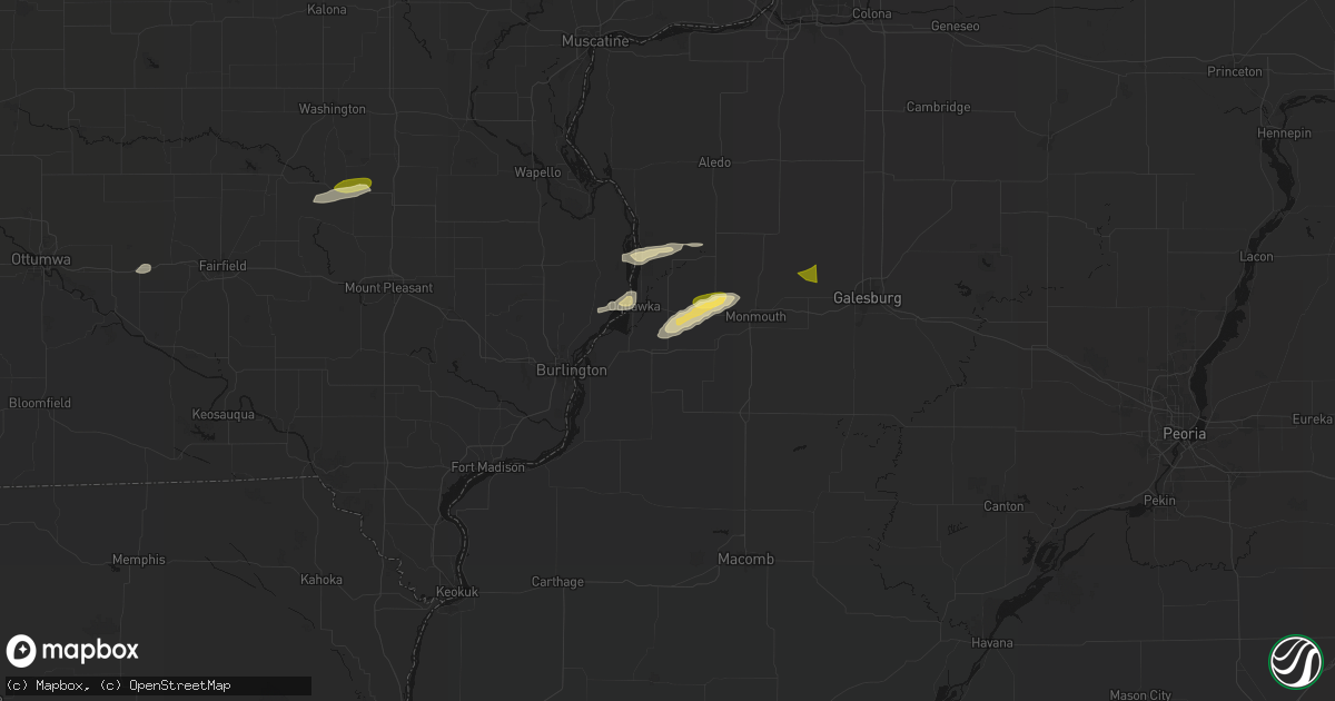 Hail map in Biggsville, IL on March 31, 2026