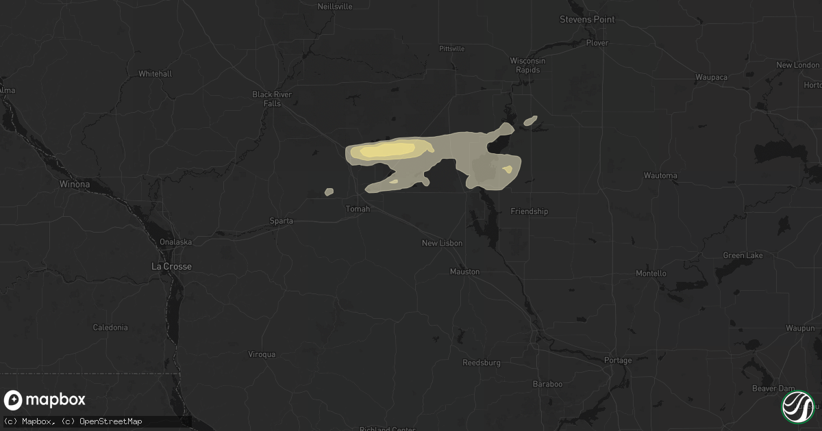 Hail map in Camp Douglas, WI on March 31, 2026