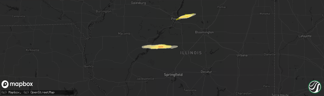Hail map in Easton, IL on March 31, 2026