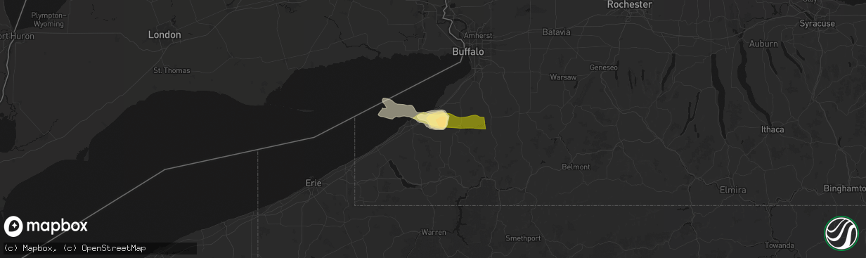Hail map in Forestville, NY on March 31, 2026