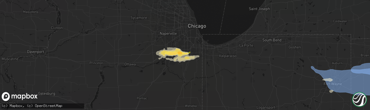 Hail map in Frankfort, IL on March 31, 2026